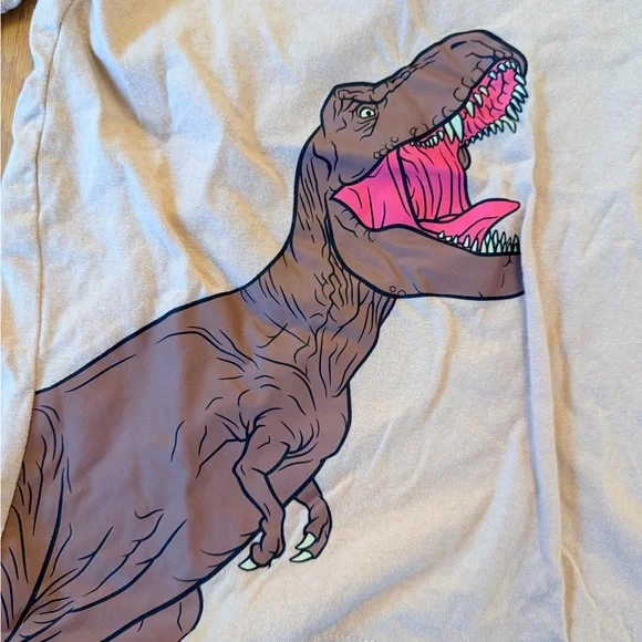 Kids Dinosaur Graphic T-Shirt - Tan - Picture 2 of 6